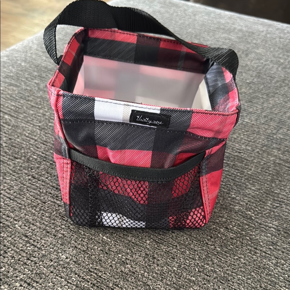 Thirty-One Black and White Checkered Small Tote